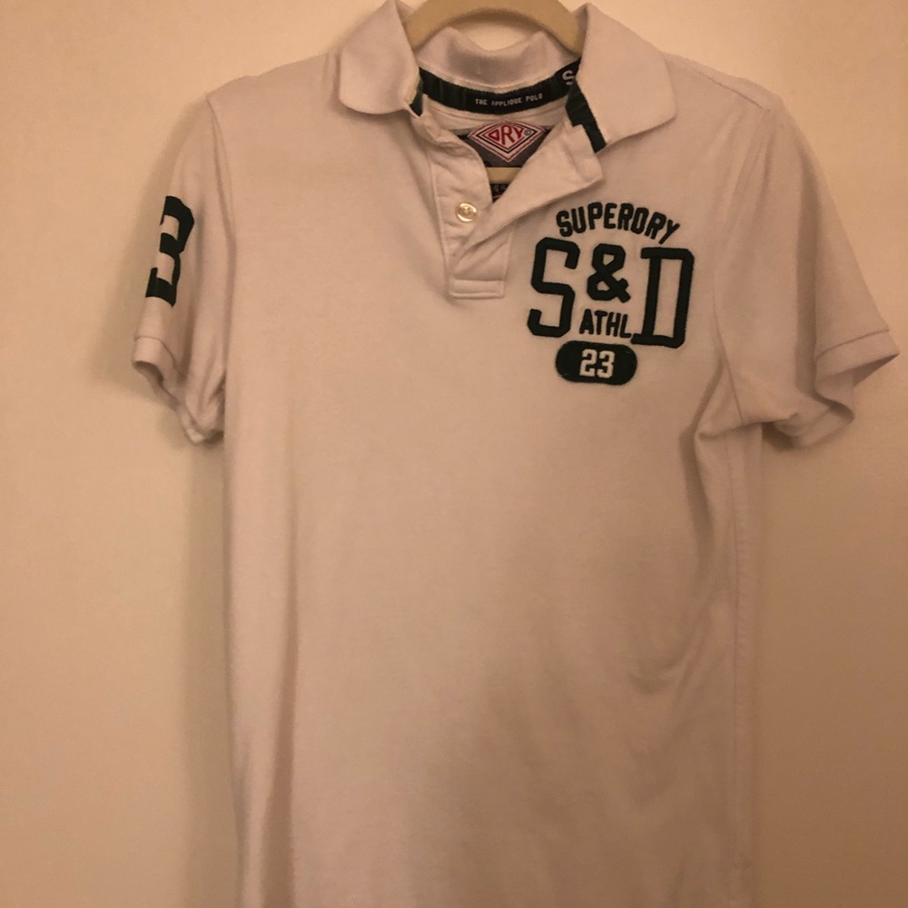 Superdry white polo t-shirt